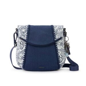 Sakroots Navy and White Shoulder Bag